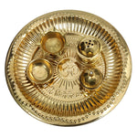 Puja Thali Light Weight Pooja Plate Thali Diya, Katori Bowl, Sindoor-Chawal Box, Incense Sticks Stand