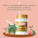 MANGALAM Bhimseni Camphor Jar Pack Of 1 100% Pure For Puja, Aromatherapy & Air Freshener Sweet Fragrance