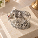 Cow and Calf Silver Satue