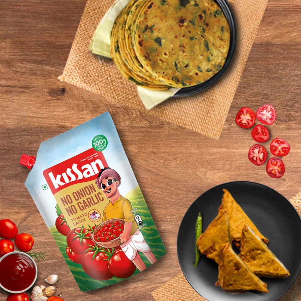 Kissan No-Onion No-Garlic Tomato Sauce, 850g