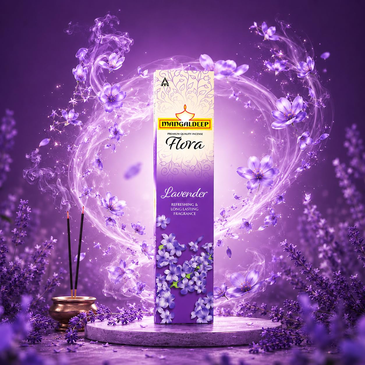 Mangaldeep Lavender Agarbatti Incense Sticks Refreshing and Long Lasting Aroma