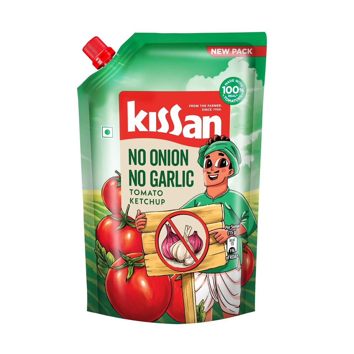 Kissan No-Onion No-Garlic Tomato Sauce, 850g