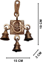 Om Ganesha Bells Brass Wall Hanging Idol Decorative Showpiece