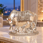 Cow and Calf Silver Satue