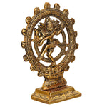 Nataraj statue golden Premium Gold Plated Lord Shiva Dancing Natraj Statue Showpiece