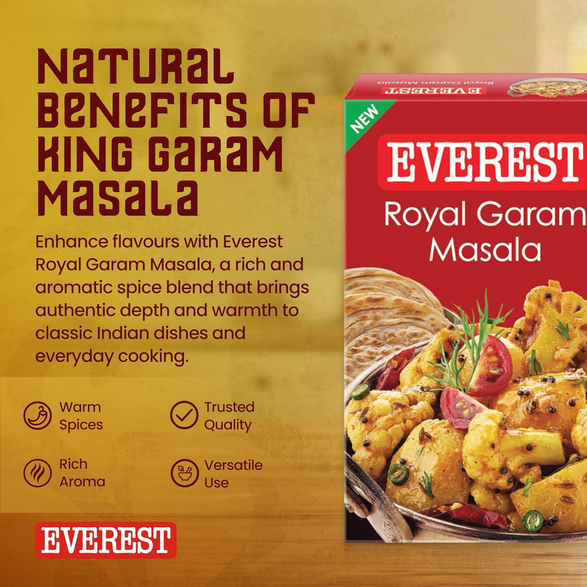 Everest Shahi Garam Masala 25g Premium 13-Spice Blend for Rich Aroma, Colour & Flavor