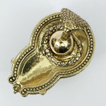 Shiva Lingam Brass Statue with Vasuki Serpent and Wood Base for Puja Mandir Room, Home Decor