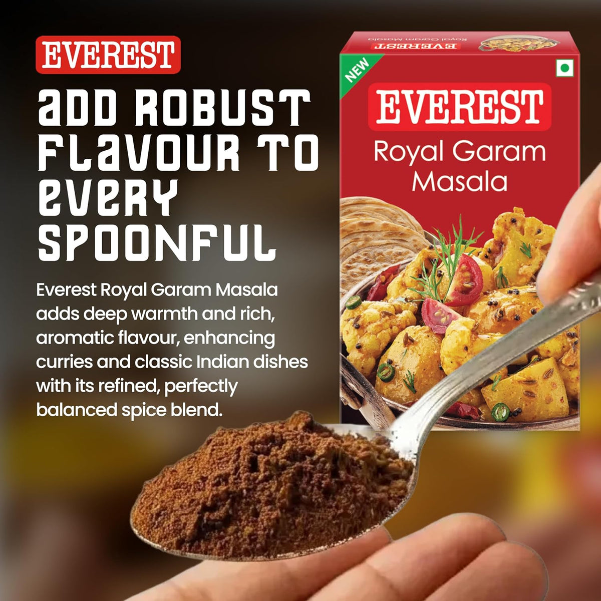 Everest Shahi Garam Masala 25g Premium 13-Spice Blend for Rich Aroma, Colour & Flavor