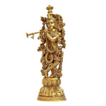 Krishna 21 Inch Murti Idol Statue Sculpture Brass- 21" Big Size