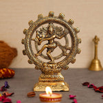 Nataraj statue golden Premium Gold Plated Lord Shiva Dancing Natraj Statue Showpiece