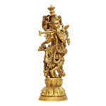 Krishna 21 Inch Murti Idol Statue Sculpture Brass- 21" Big Size