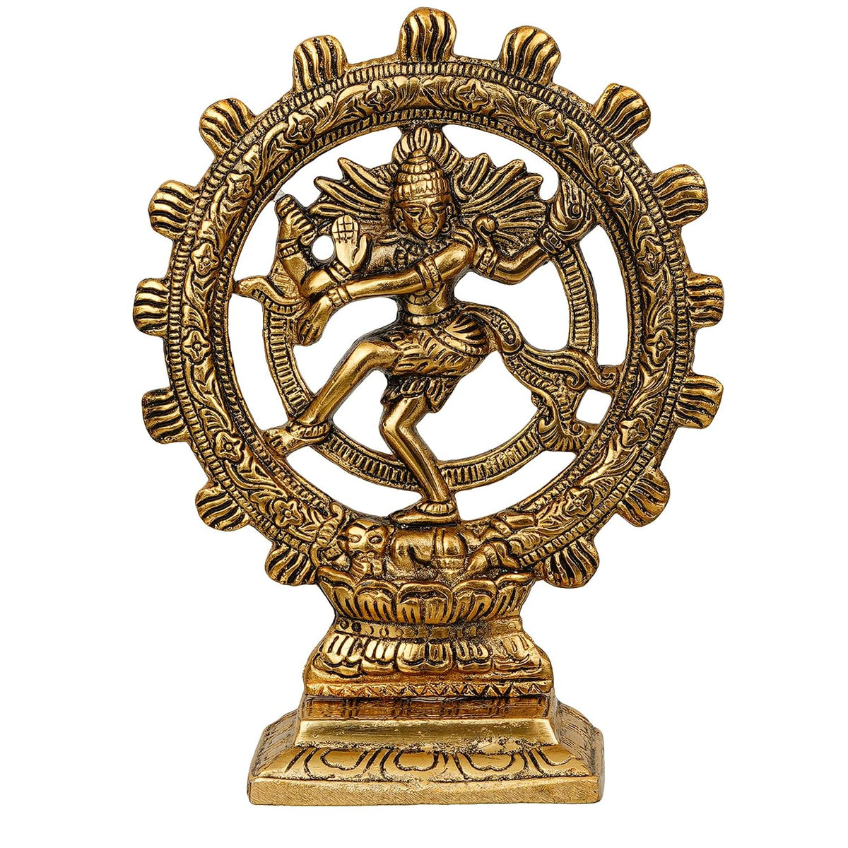 Nataraj statue golden Premium Gold Plated Lord Shiva Dancing Natraj Statue Showpiece