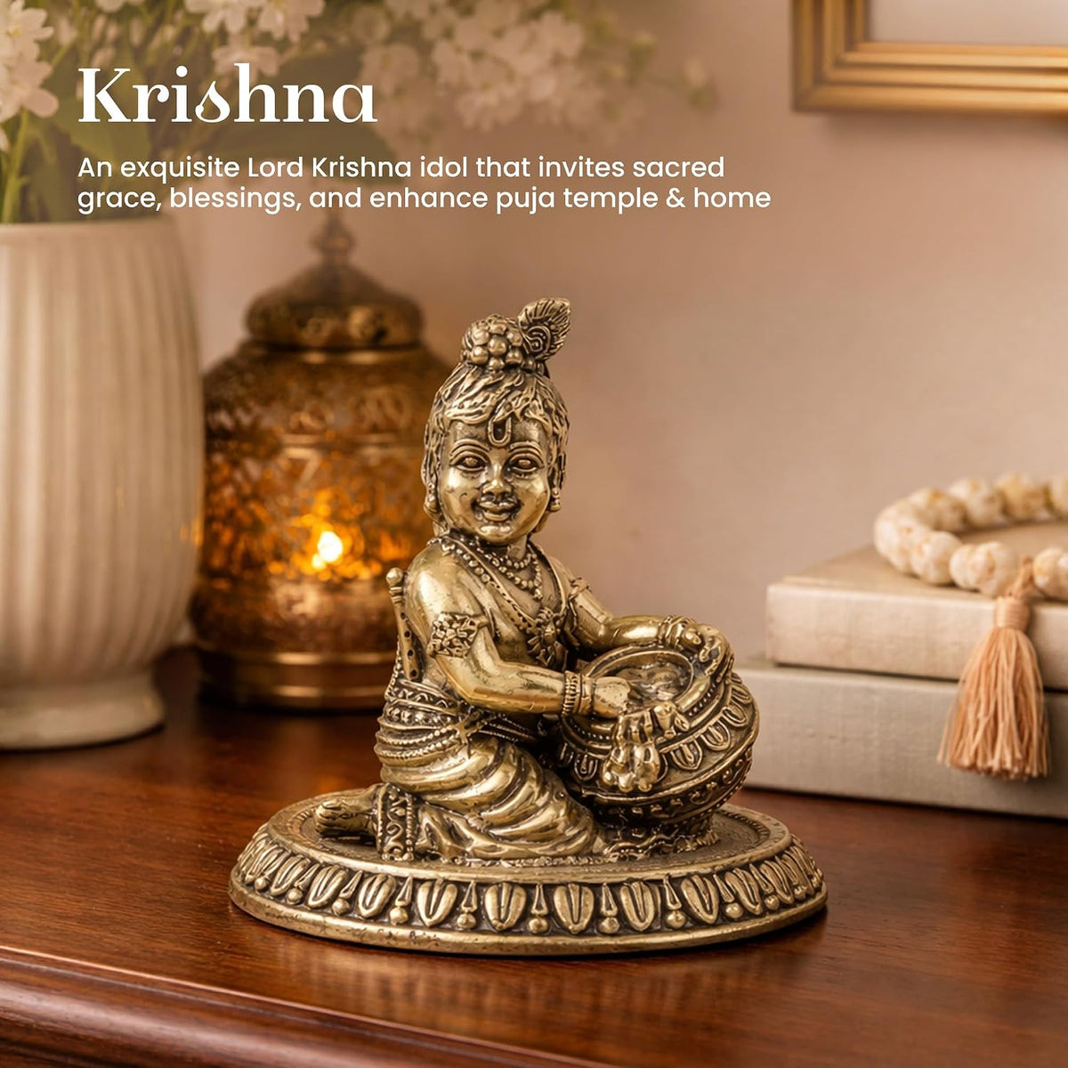 Noni Gopal 5" Laddu Gopal Ji Brass Idol
