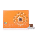 Cycle Pure Naivedya Gold Sambrani Dhoop Cups Sandalwood 18 pcs with Holder