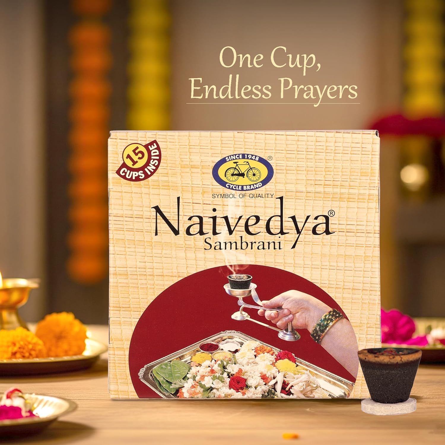 Naivedya Sambrani Dhoop Cups for Pooja Havan Cups for Pooja Home & Festivals Natural Guggal Dhoop Original Dhoop Cones