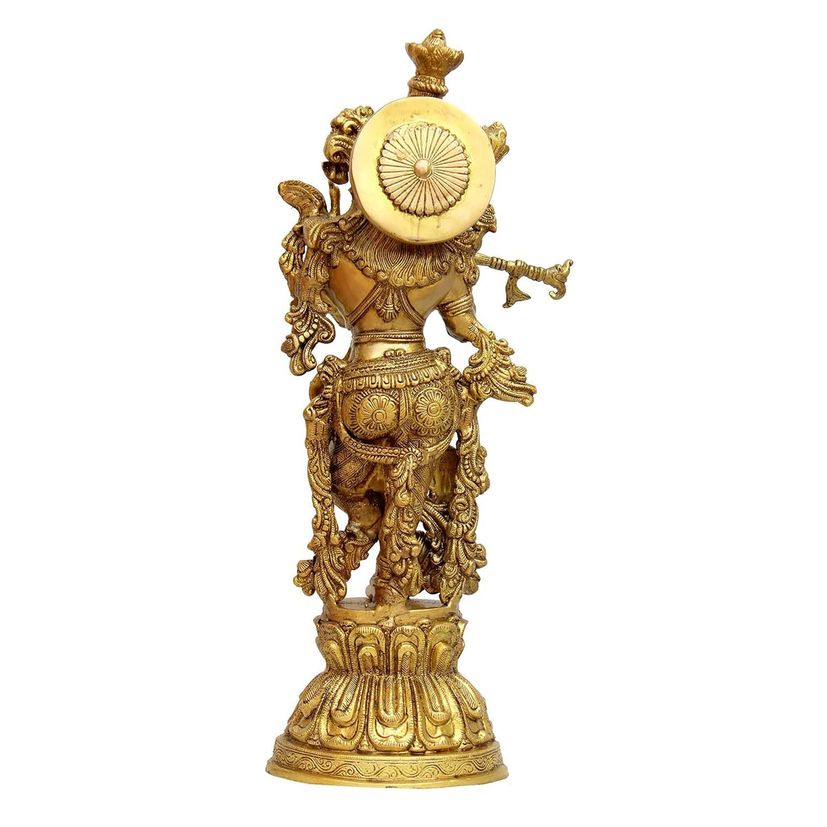 Krishna 21 Inch Murti Idol Statue Sculpture Brass- 21" Big Size