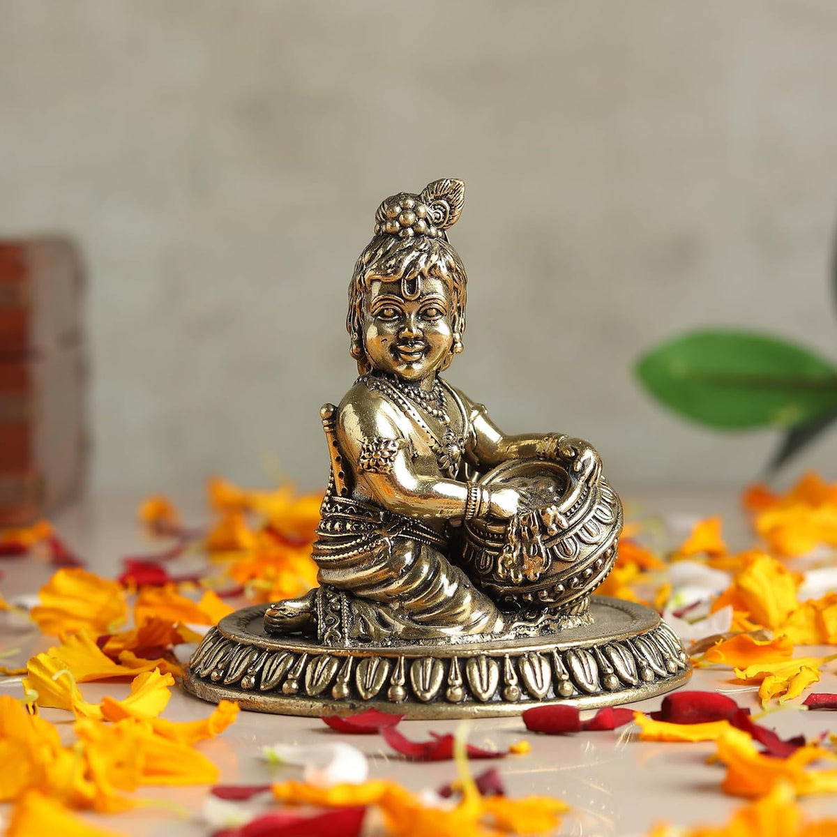 Noni Gopal 5" Laddu Gopal Ji Brass Idol