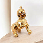 Laddu Gopal Brass Hand Painted vrindawan laddu Gopal for janamashtmi home 0-6 Number