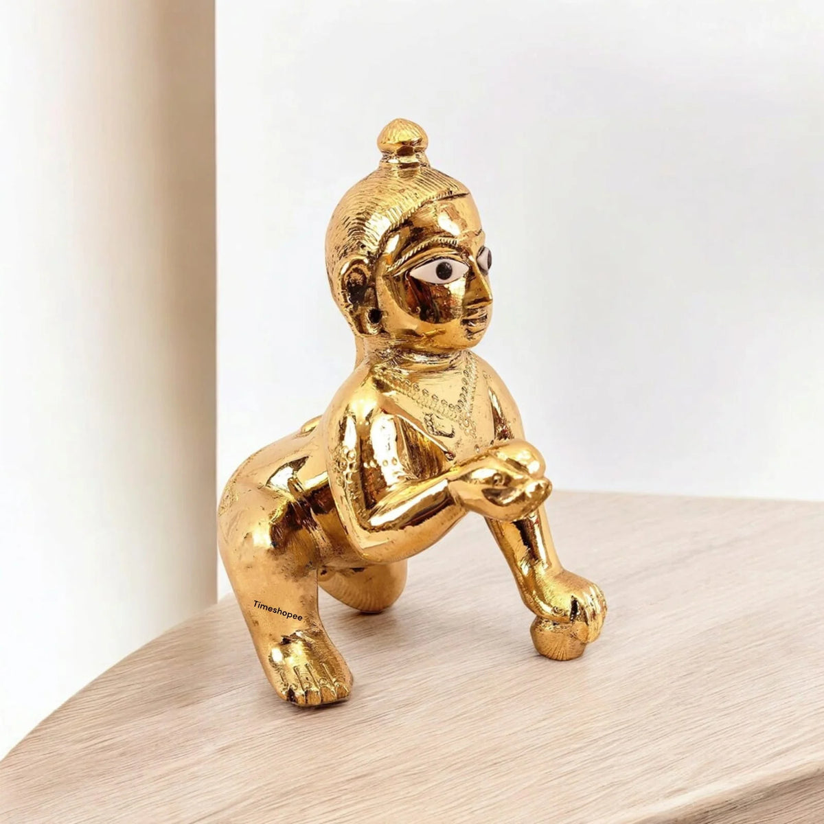 Laddu Gopal Brass Hand Painted vrindawan laddu Gopal for janamashtmi home 0-6 Number