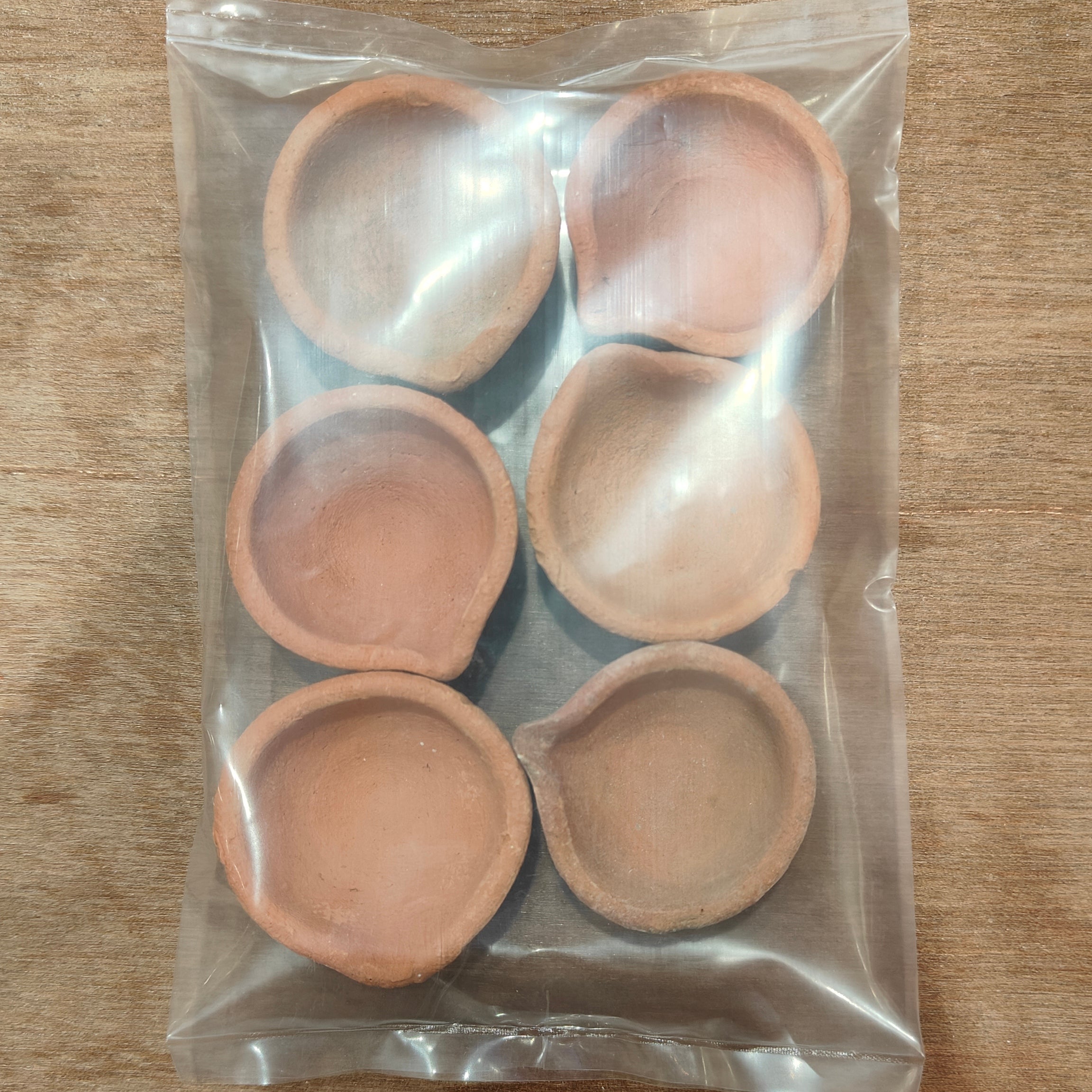 Clay Diyas Pack of 6 for Diwali Handmade Mitti Diya Traditional Earthen Oil Lamps for Pooja Festival Navratri Home Temple & Diwali Decoration
