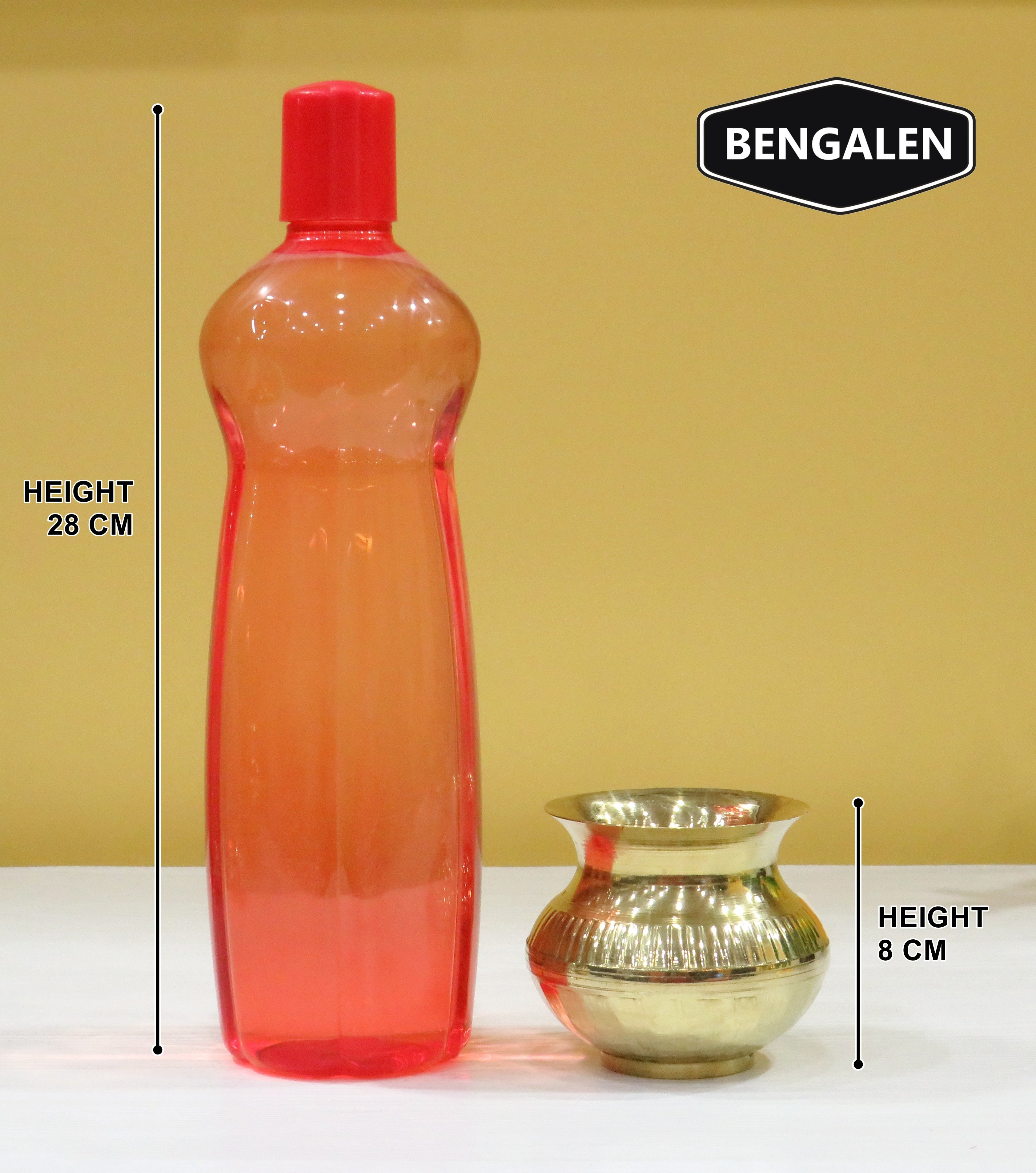 BENGALEN Brass Kalash Lota Gadwa Selai Design Pooja Articles for Home Temple Decorative Puja Items for Poojan Purpose Return Gift