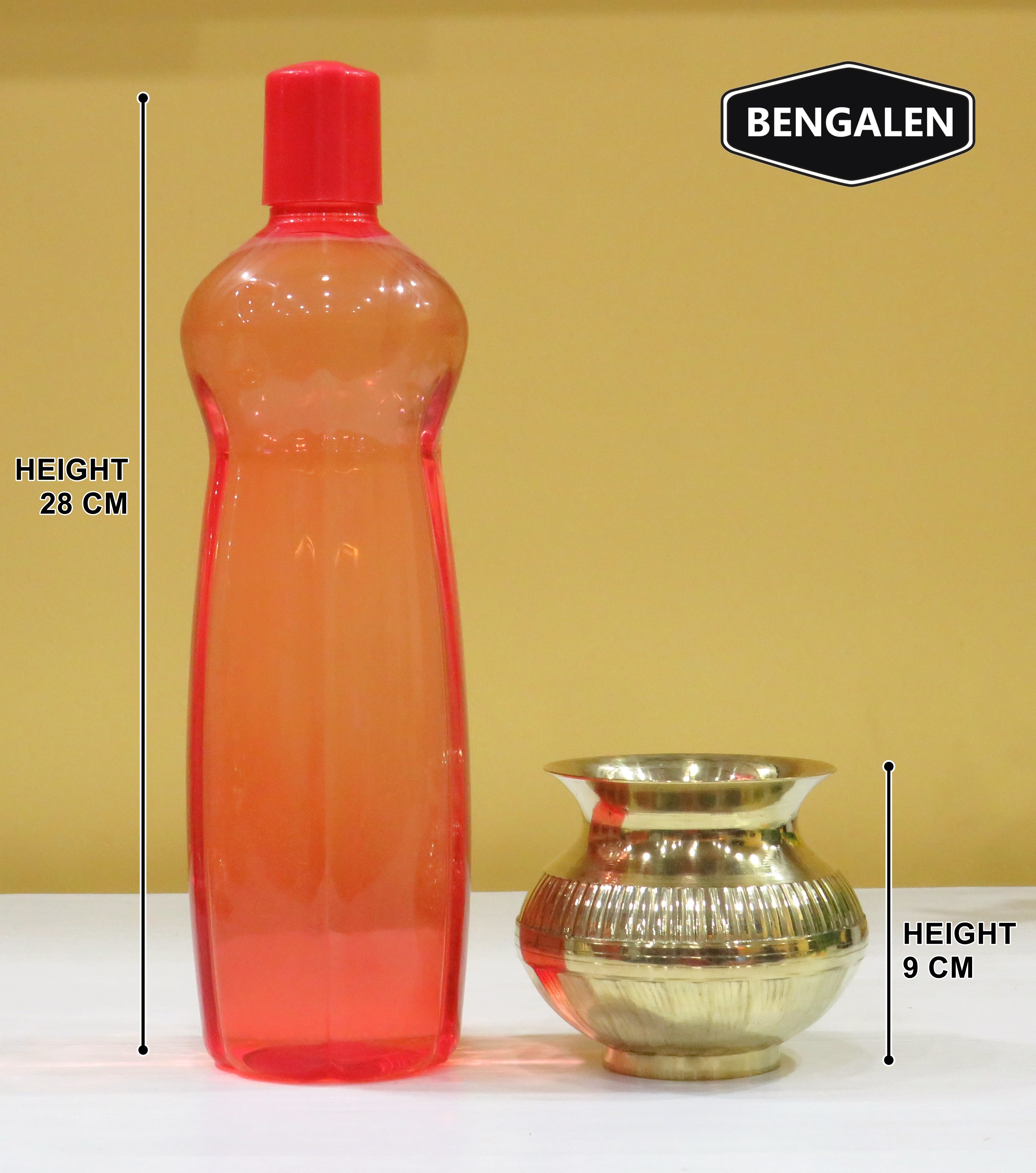 BENGALEN Brass Kalash Lota Gadwa Selai Design Pooja Articles for Home Temple Decorative Puja Items for Poojan Purpose Return Gift