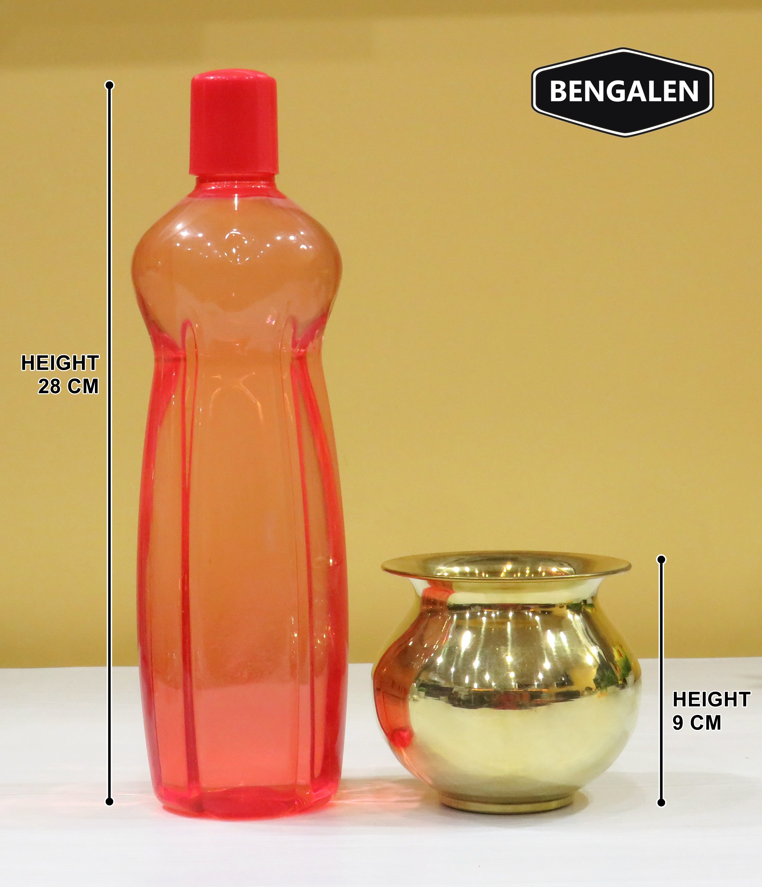 BENGALEN Brass Kalash Lota Gadwa Pooja Articles for Home Temple Decorative Puja Items for Poojan Purpose Return Gift