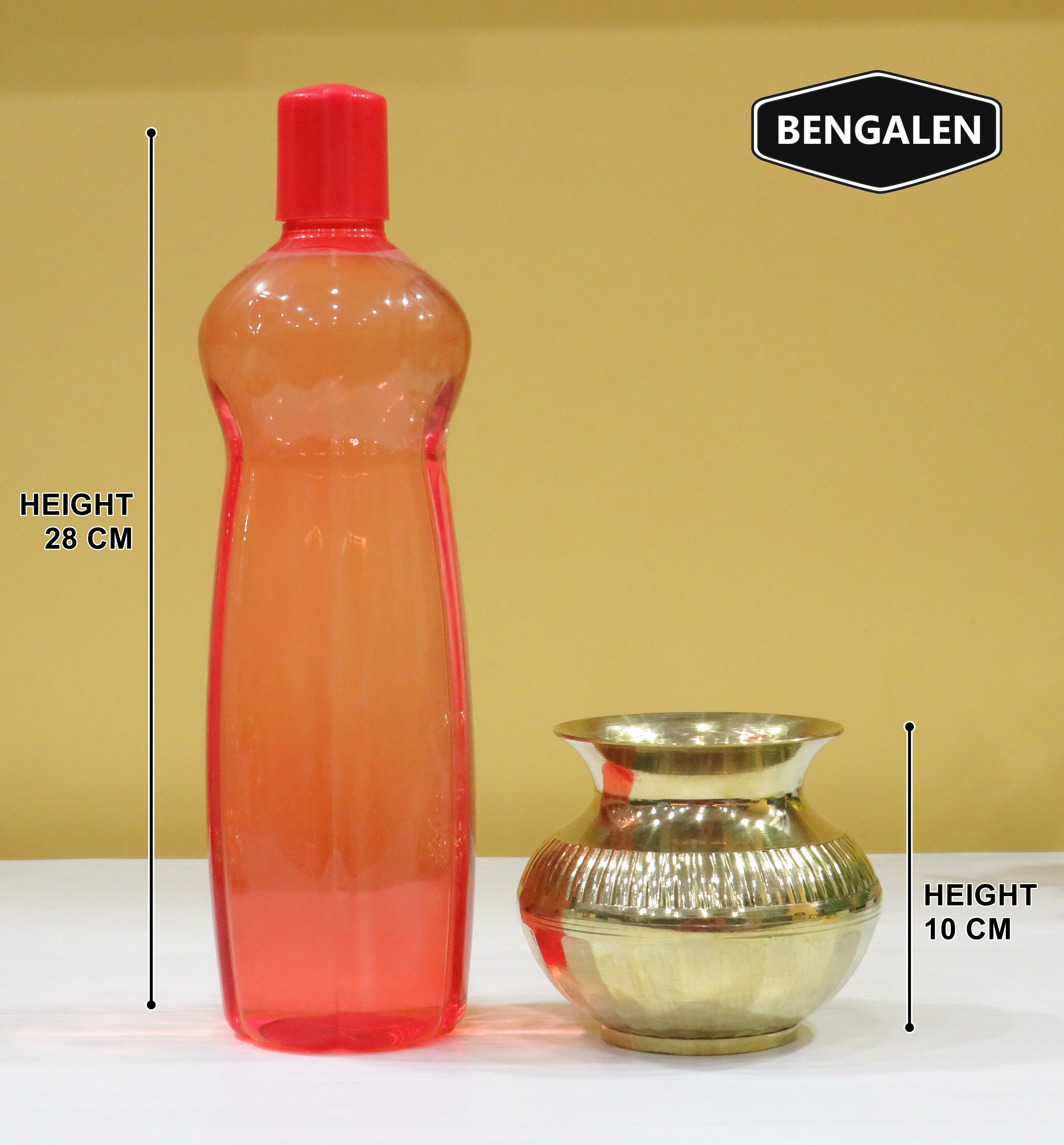 BENGALEN Brass Kalash Lota Gadwa Selai Design Pooja Articles for Home Temple Decorative Puja Items for Poojan Purpose Return Gift