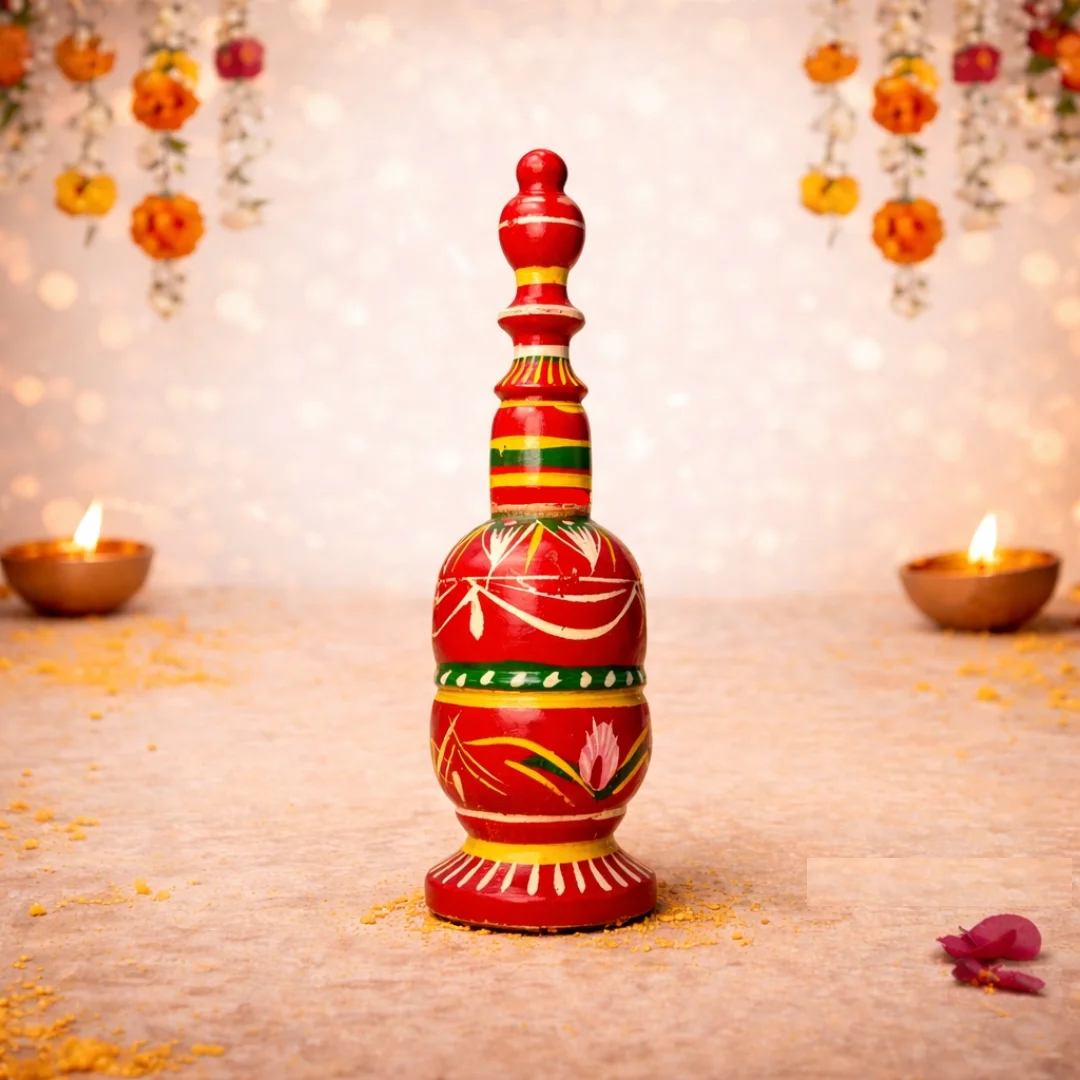 Gach Kouto M 6.5 inch Gachkouto Sindoor Box for Bengali Wedding and Pooja