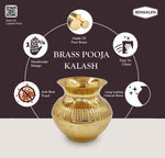 BENGALEN Brass Kalash Lota Gadwa Selai Design Pooja Articles for Home Temple Decorative Puja Items for Poojan Purpose Return Gift