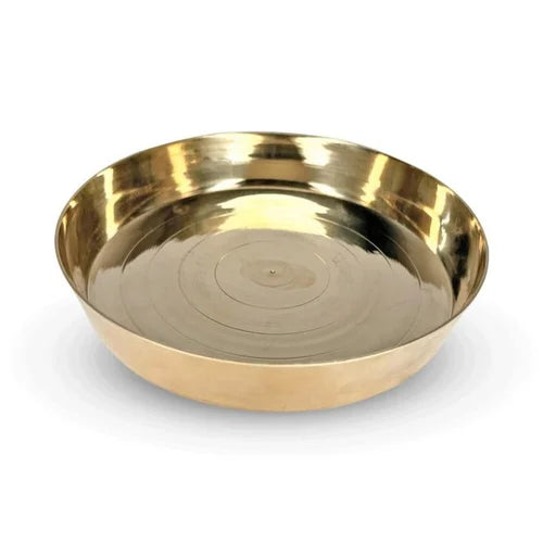 Trusta Plate Brass Aarti Thali for Puja Prasad Plate for Pooja
