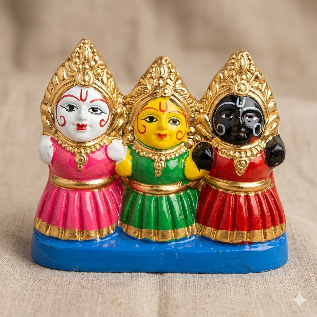 Jagannath Idol Small 5x5 Inch Lord Jagannath, Balaram & Subhadra Devi Statue