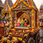 Jagannath Idol Small 5x5 Inch Lord Jagannath, Balaram & Subhadra Devi Statue