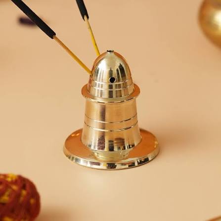 Minar Agardaan Golden Brass Incense Stick Holder Agarbatti Stand