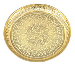 Bengalen Brass Pooja Plate Pure Pital Arti Thali Pooja Thali Set Traditional Handcrafted for Puja Ghar Home Office Mandir Diwali Weeding Return Gift Items
