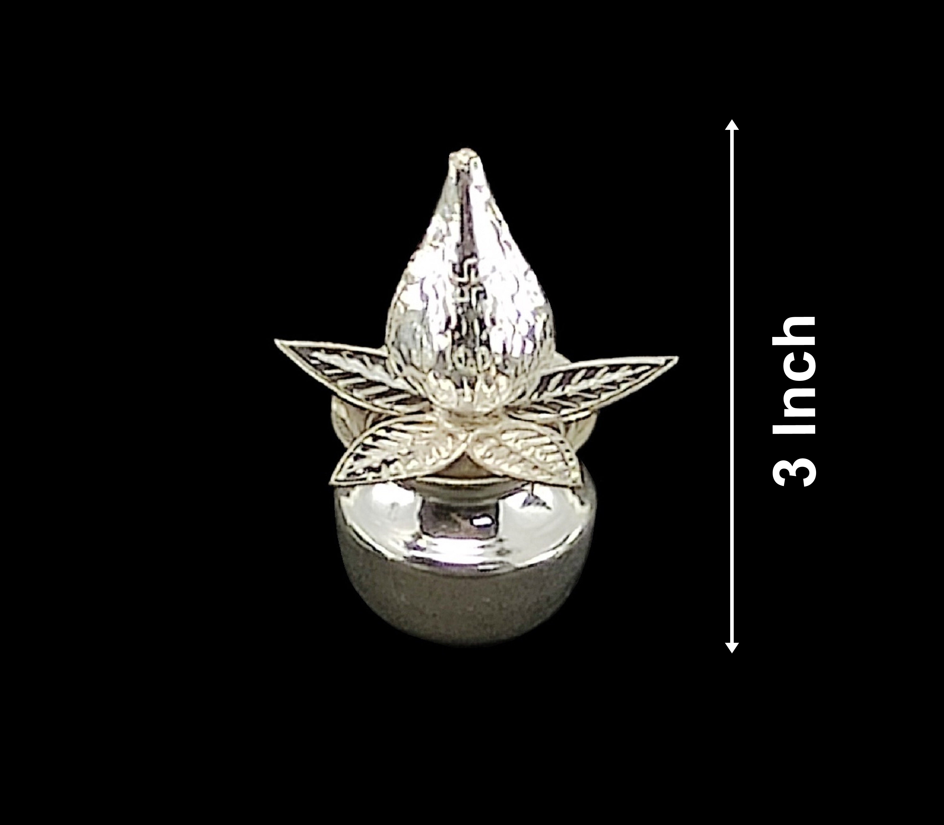 Bengalen Silver Plated Nariyal Lotti for Pooja Puja Decorative Gift Items for Home Mandir Office