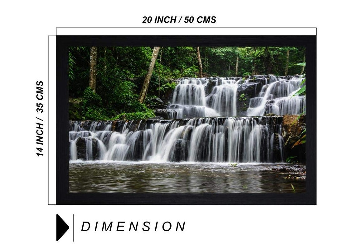 Nobility Nature Waterfall Large Synthetic Framed UV Digital Reprint Painting