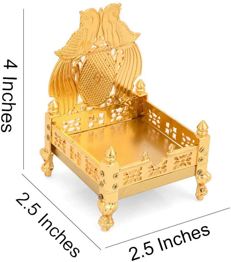 Bengalen God Singhasan, Gold Plated - Size : 4 x 2.5 x 2.5 inch