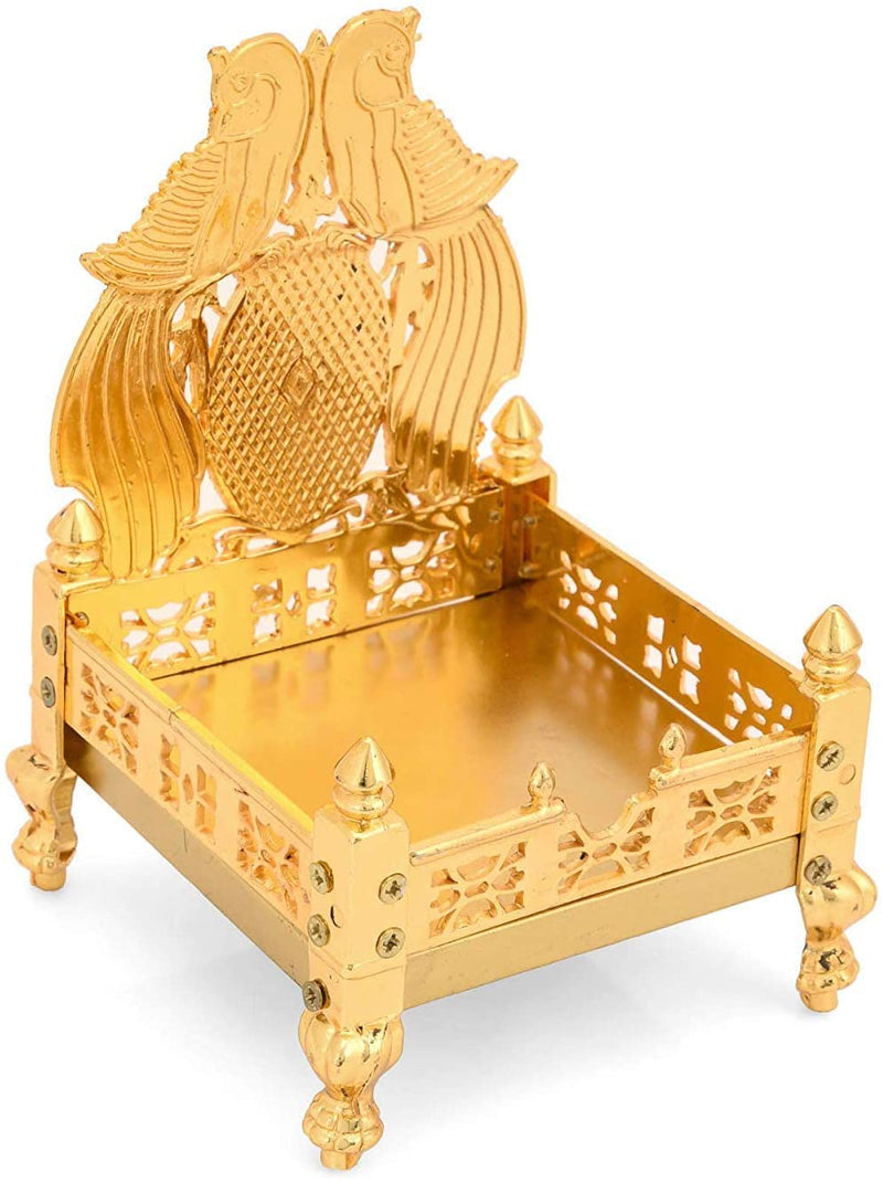 Bengalen God Singhasan, Gold Plated - Size : 5.5 x 3.5 x 3.5 inch