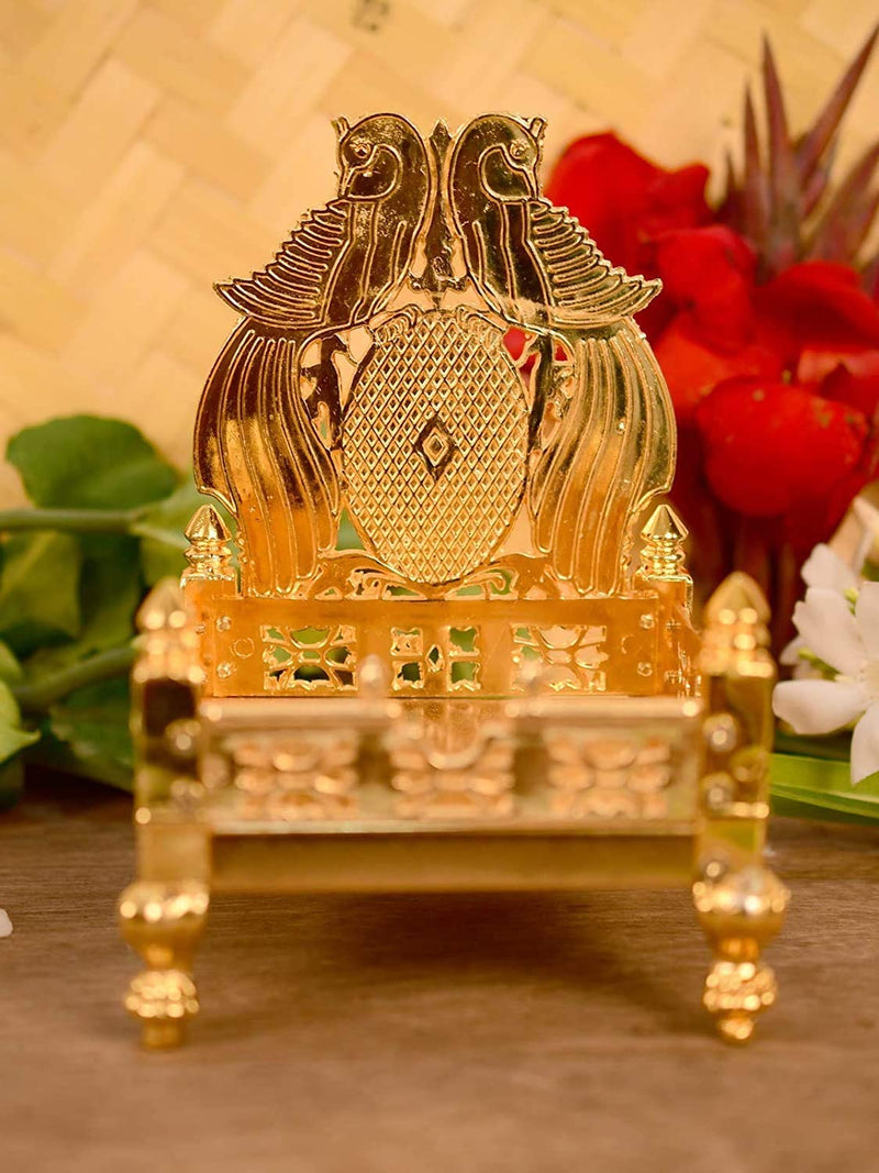 Bengalen God Singhasan, Gold Plated - Size : 6.5 x 4 x 4 inch