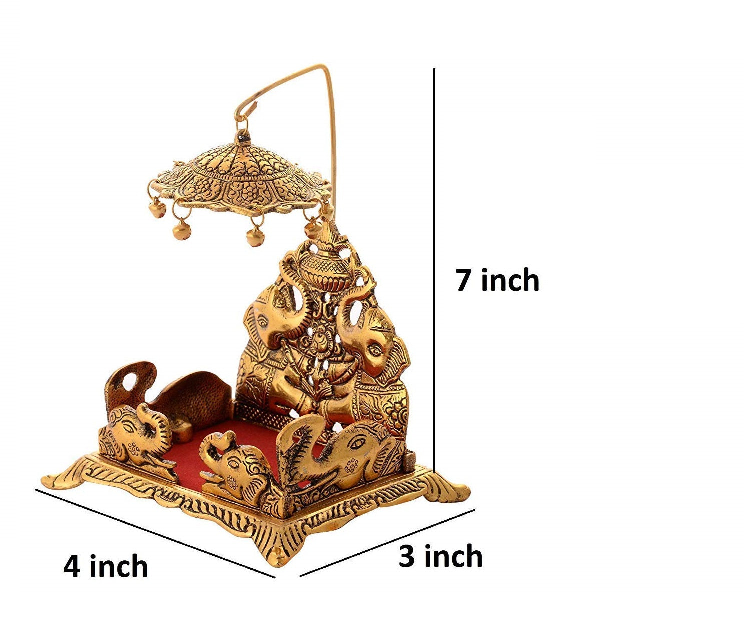 Bengalen Metal Gopal Singhasan Idol, Standard, Gold