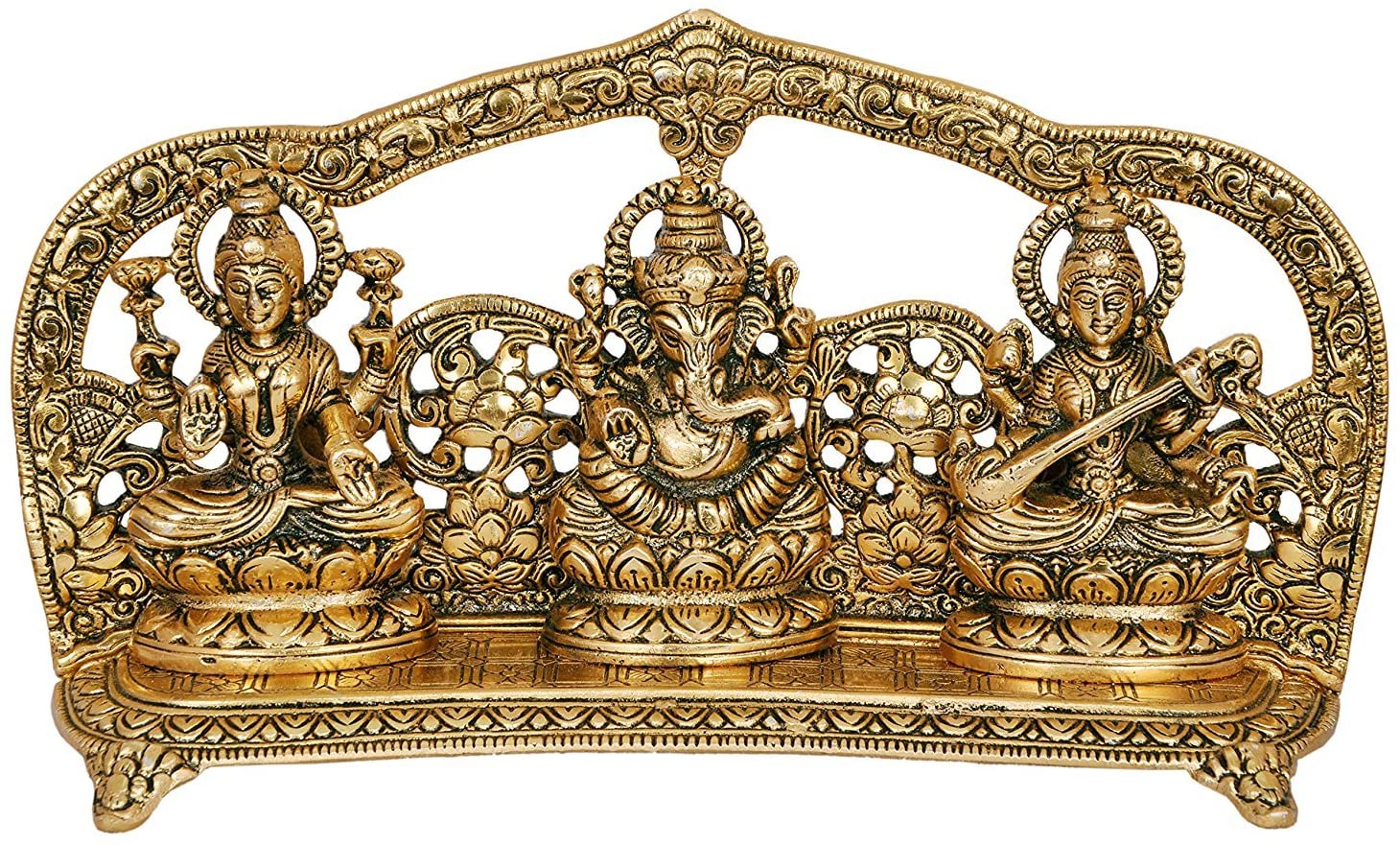 Bengalen Lakshmi Ganesha Saraswati Idol Showpiece Statues