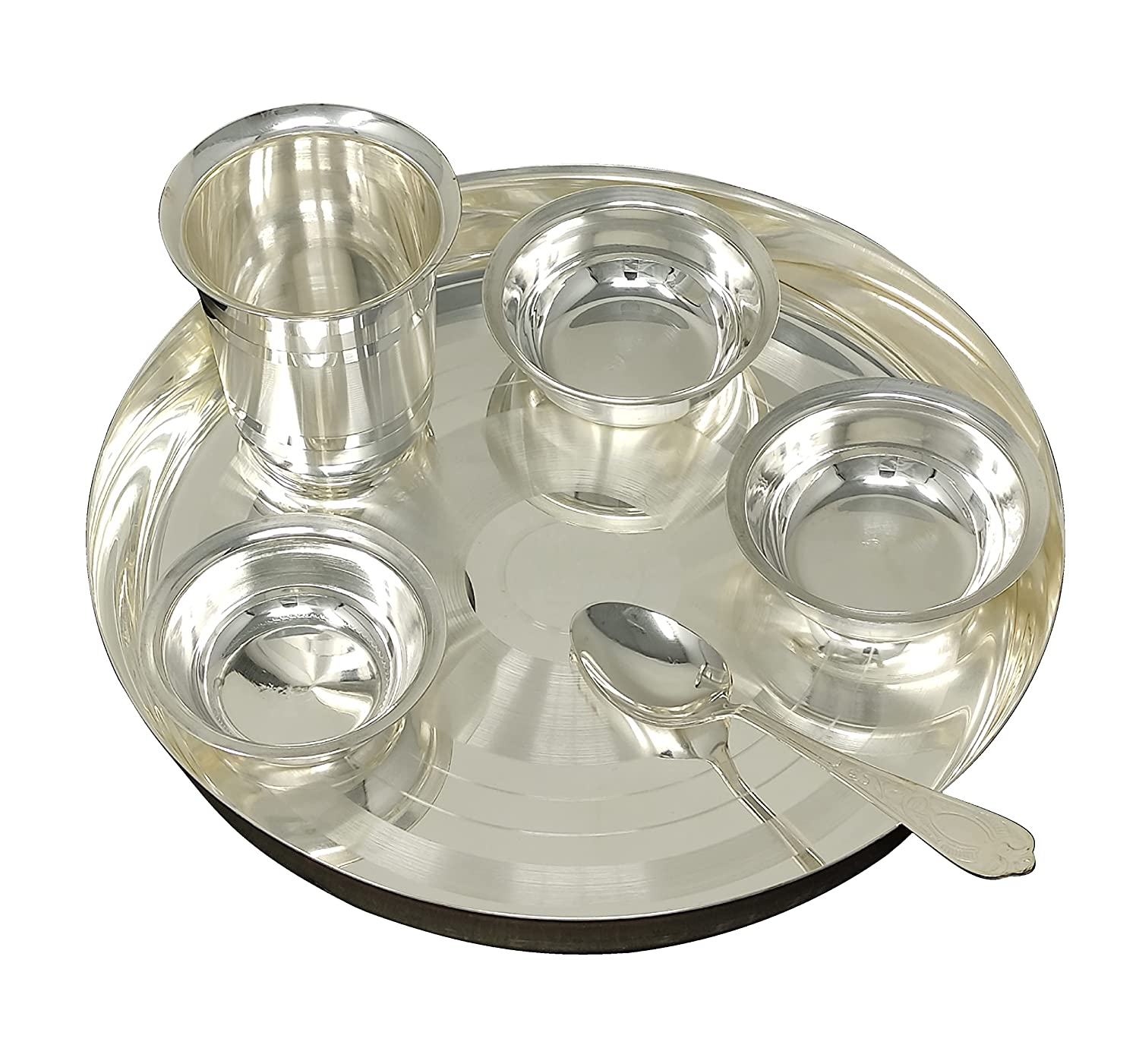 BENGALEN Silver Plated Baby Dinner Set 9 Inch