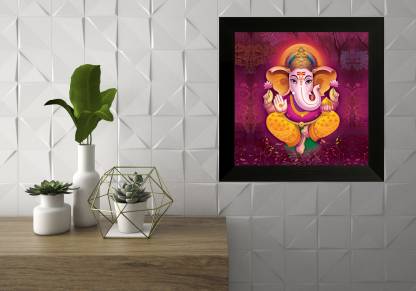Nobility Ganesha Framed Painting - Special Effect Textured Wall Art Paintings